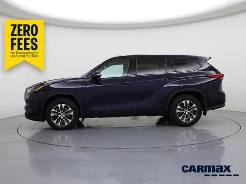 Blue 2021 Toyota Highlander XLE