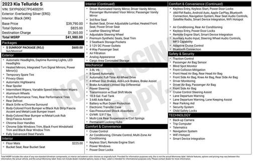 Everlasting Silver 2023 Kia Telluride S