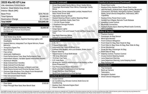 2025 Kia K5 GT-Line