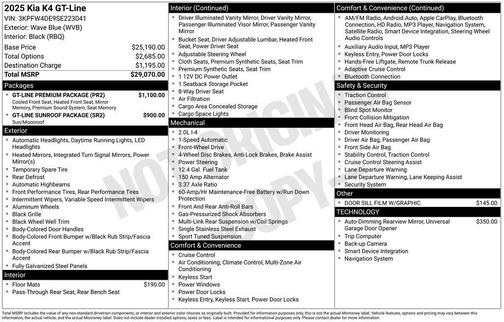 2025 Kia K4 GT-Line
