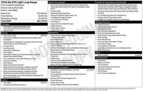 2026 Kia EV9 Light Long Range