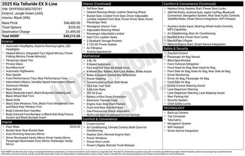 2025 Kia Telluride EX X-Line