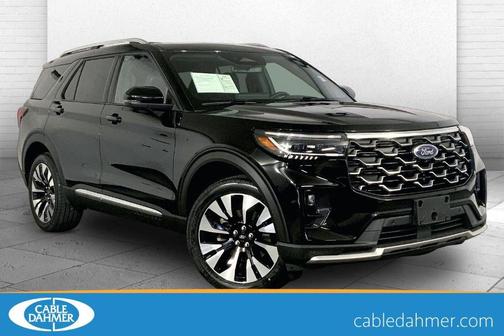 Agate Black Metallic 2025 Ford Explorer Platinum