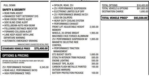 2025 Chevrolet Corvette Stingray w/2LT