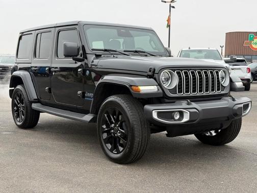 Black 2025 Jeep Wrangler 4xe Sahara