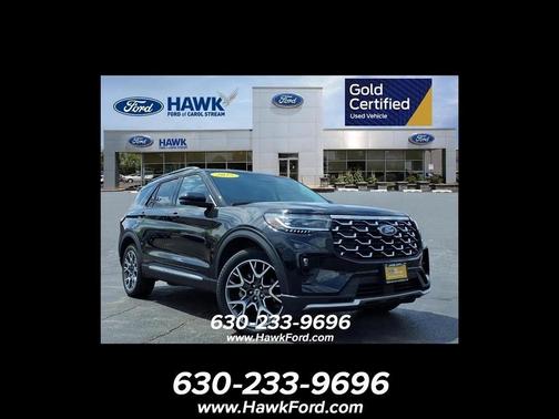 Black Metallic 2025 Ford Explorer Platinum