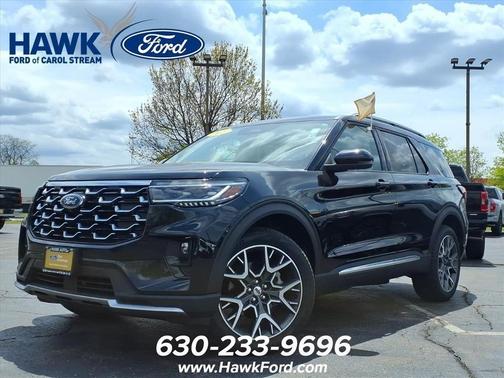 Black Metallic 2025 Ford Explorer Platinum