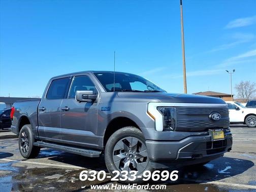 Gray Metallic 2025 Ford F-150 Lightning LARIAT