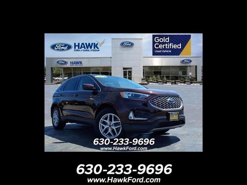 Burgundy 2024 Ford Edge SEL