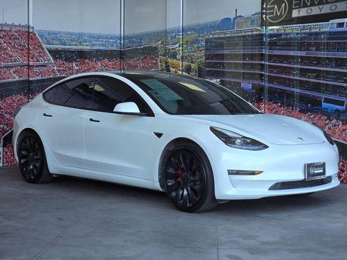 White 2022 Tesla Model 3 Performance
