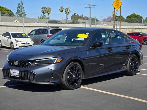 Sonic Gray Pearl 2025 Honda Civic Hybrid Sport
