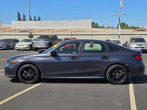 Sonic Gray Pearl 2025 Honda Civic Hybrid Sport