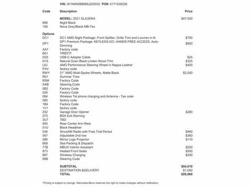 Night Black 2021 Mercedes-Benz AMG GLA 35 4MATIC