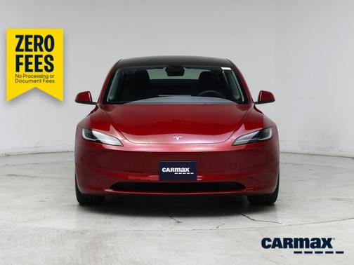 Red 2024 Tesla Model 3 Long Range