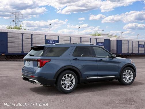 Blue 2027 Ford Explorer Platinum