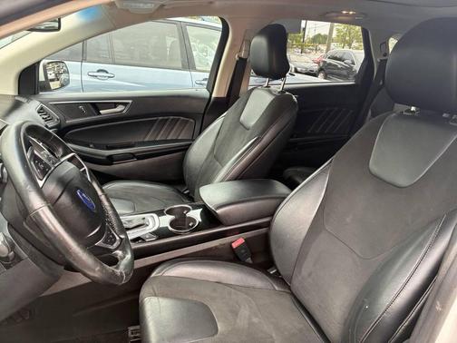 White Platinum Metallic Tri-Coat 2015 Ford Edge Sport