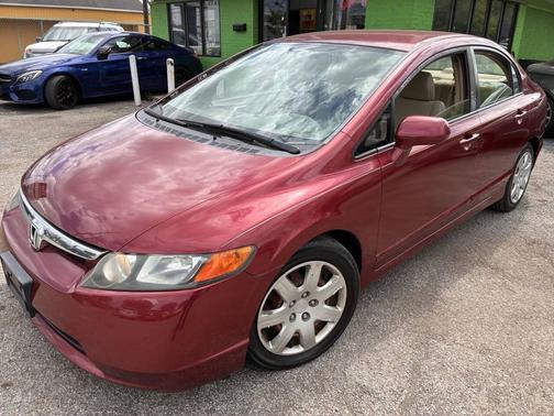 Burgundy 2007 Honda Civic LX