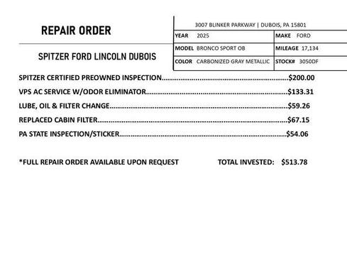 2025 Ford Bronco Sport Outer Banks