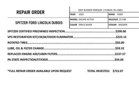 2025 Ford Escape Active