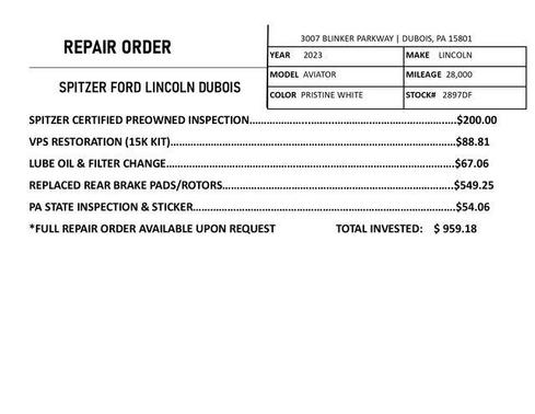 2023 Lincoln Aviator Reserve AWD