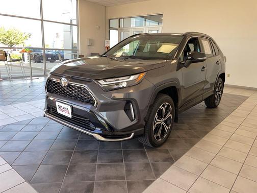 Magnetic Gray Metallic/Midnight Black Metallic 2025 Toyota RAV4 Hybrid SE