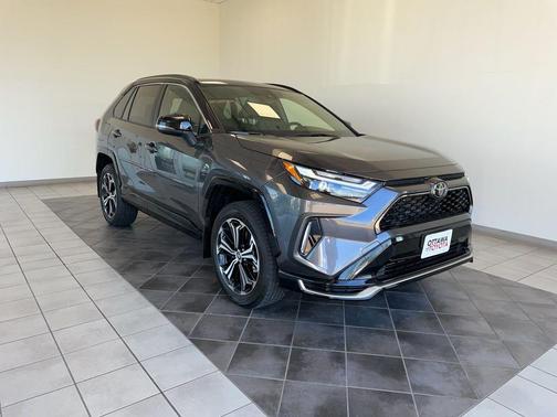 Magnetic Gray Metallic/Midnight Black Metallic 2025 Toyota RAV4 Hybrid SE