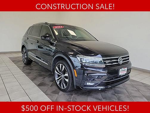 Deep Black 2021 Volkswagen Tiguan 2.0T SEL R-Line 4MOTION