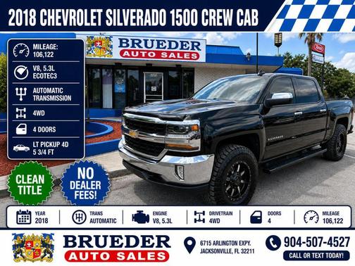 Black 2018 Chevrolet Silverado 1500 1LT