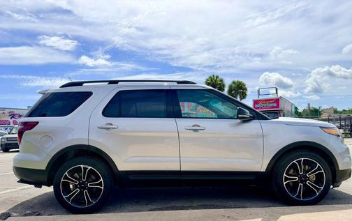 White Platinum Metallic Tri-Coat 2015 Ford Explorer Sport