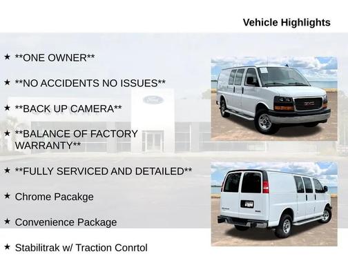 2024 GMC Savana 2500 Work Van