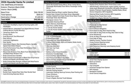 2026 Hyundai SANTA FE Limited