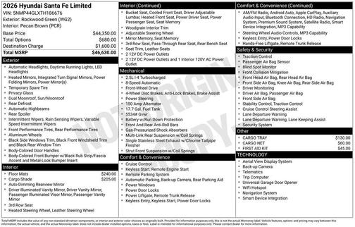 2026 Hyundai SANTA FE Limited