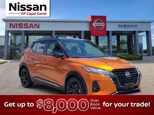 Monarch Orange Metallic/Super Black 2023 Nissan Kicks SR