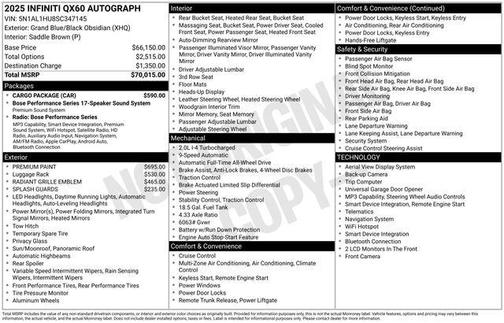2025 INFINITI QX60 AUTOGRAPH