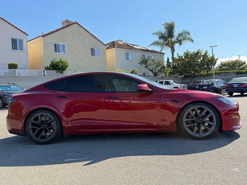 Red Multi-Coat 2021 Tesla Model S Plaid