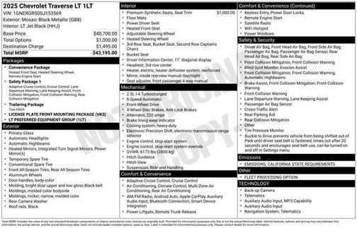 2025 Chevrolet Traverse LT