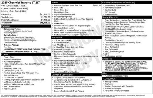 2025 Chevrolet Traverse LT