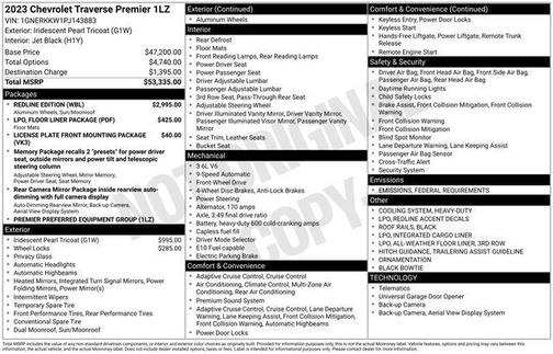 2023 Chevrolet Traverse Premier