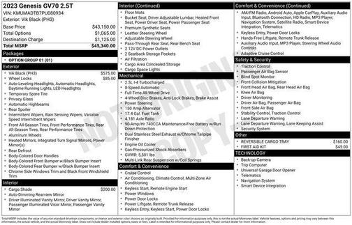 2023 Genesis GV70 2.5T