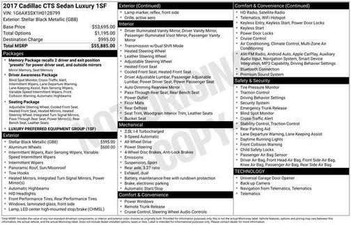 2017 Cadillac CTS 2.0L Turbo Luxury