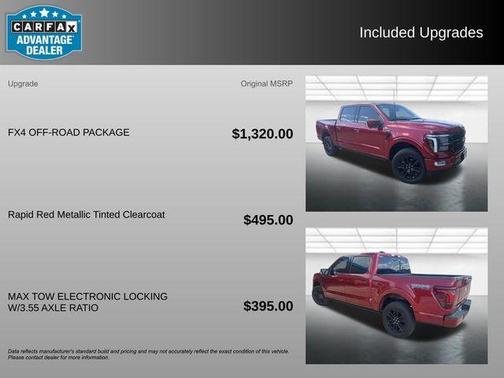 Rapid Red Metallic Tinted Clearcoat 2025 Ford F-150 Platinum