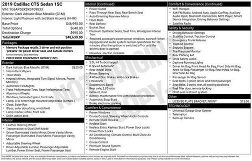 2019 Cadillac CTS 2.0L Turbo
