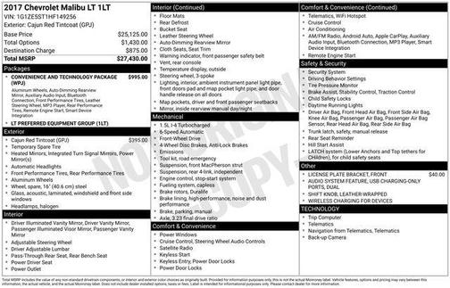 2017 Chevrolet Malibu 1LT