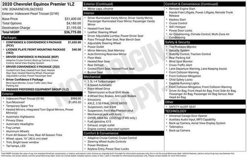 Iridescent Pearl Tricoat 2020 Chevrolet Equinox Premier w/1LZ