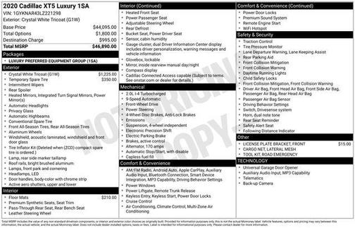 2020 Cadillac XT5 Luxury