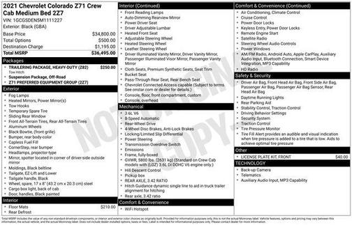 2021 Chevrolet Colorado Z71