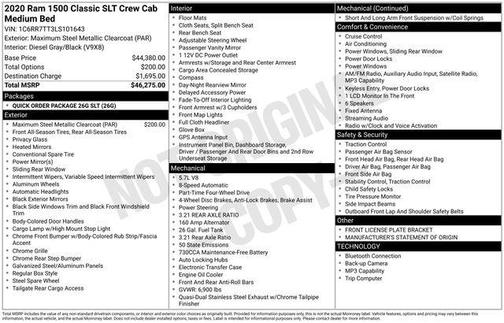 2020 RAM 1500 Classic SLT