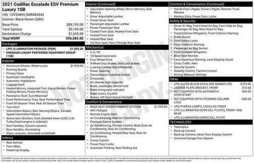 2021 Cadillac Escalade ESV Premium Luxury