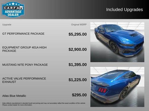 Blue Metallic 2024 Ford Mustang GT Premium