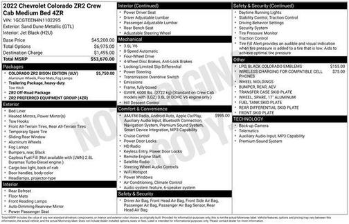 2022 Chevrolet Colorado ZR2